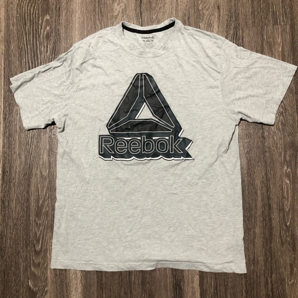 Reebok Gray Graphic T-Shirt Men's XL Delta Logo